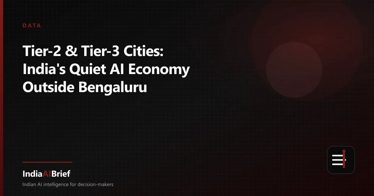 India map highlighting Tier-2 AI hubs beyond Bengaluru